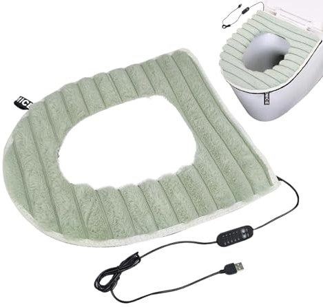 Fodera per sedile WC riscaldata | cuscino sedile WC con temperatura regolabile | comodo coperchio sedile WC riscaldato, riscaldatore sedile WC