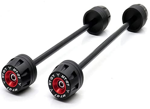 Sturzpads Motorrad Für Y┐AMAHA MT-07 FZ-07 2014-2022 MT07 FZ07 Motorrad Radschutz MT FZ 07 MT07 Logo Hinterachse Gabel Crash Slider(Red)