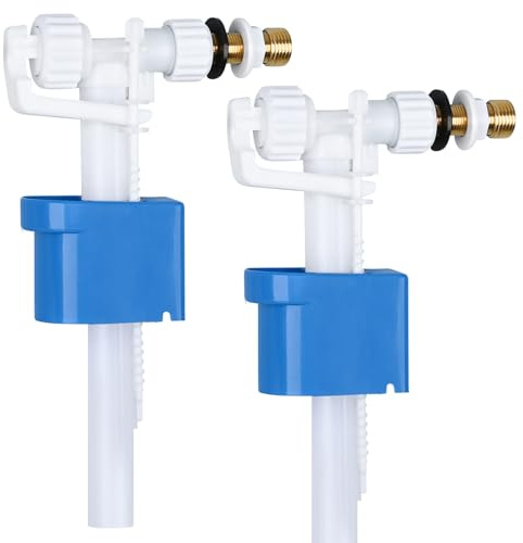 Spülkasten Füllventil, Universelles Füllventil Für Spülkasten G3/8 und G1/2 Messing, Anschluß Spülkasten Ersatzteile für Kunststof und Keramik, Schwimmerventil Spülkasten mit Seitlichem Eingang