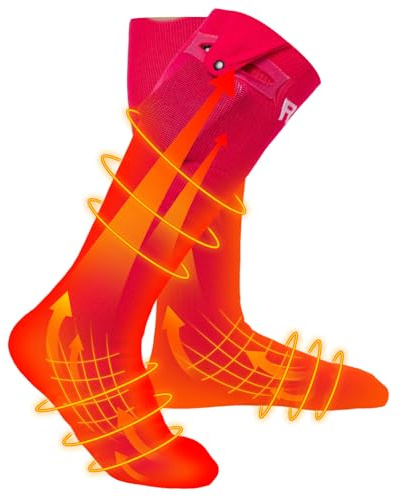 KEMIMOTO Calcetines Calefactables Controlados por App, con Calefacción Completa en Pies y Dedos, de Lana para Hombre y Mujer, Ideales para Ciclismo Esquí Pesca y Caza
