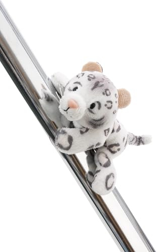 NICI MagNICI Schneeleopard Eleni Snowbell 12cm - weiß - Kuscheltier mit Magnet – Plüschtier haftet auf Metalloberflächen, Magnettafeln und Taschenhänkel als Reisebegleiter