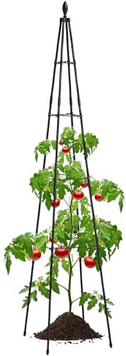 Trellis Della Torre Del Giardino, Altezza Di Cetriolo, Gabbia Di Pomodoro, Design Portatile, Installazione Semplificata, 63 Pollici Per Vaso, Pianta D'appartamento, Vite, Edera, Patio, Prato, Prato