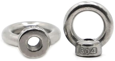 Ringmutter mit Öse, Ösenmutter, Ringgewinde, 304 Edelstahl, M3, M4, M5, M6, M8, M10, M12, Ringmutter, Takelage(M6 1pc)