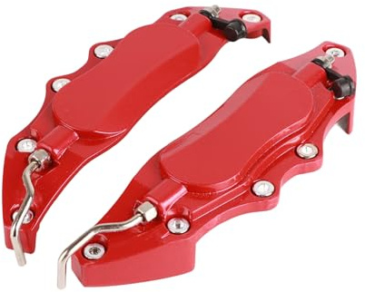 aqxreight Copri per Pinza Universale Copri in Alluminio Protezione per Pinza per Freni per Auto in Finitura Nera (rosso S)