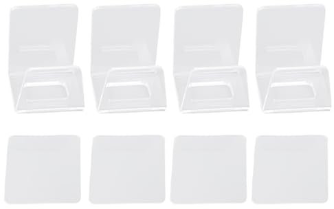 Qcwwy 4Pcs Acrylic Sponge Holder, No Drill Adhesive Kitchen Sink Dishcloths Holder Dish Washing Scrubbing Pads Storage Rack for Organizing Steel Wool Dishcloth