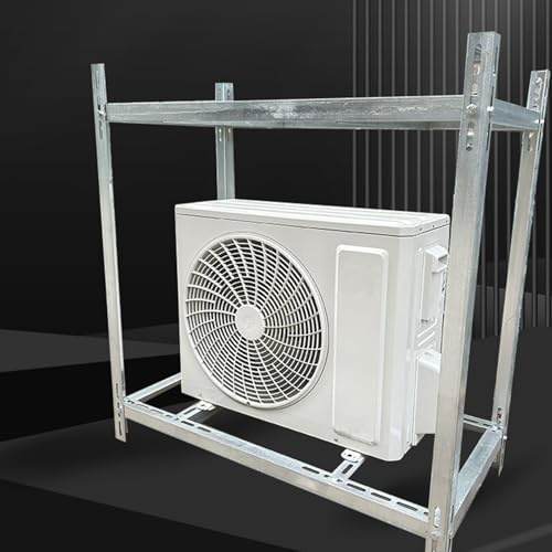 Staffa di supporto da pavimento per pompa di calore del condizionatore d'aria, staffa di supporto universale per compressore HVAC resistente regolabile e antivibrante