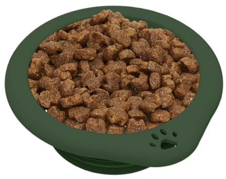 Ciotola pieghevole per cani, 300 ml, ciotola pieghevole con – tazza di alimentazione in silicone, per campeggio, spiaggia, escursionismo, viaggio giornaliero, animali, cane gatto