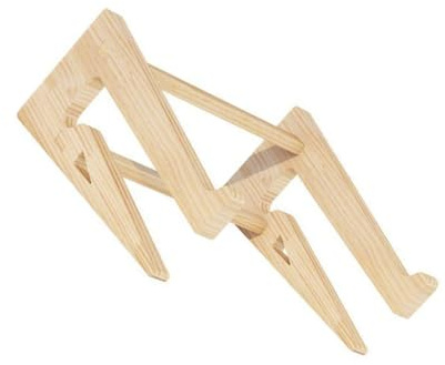 HOUDERCO Supporto Laptop in Legno Massello per Scrivania Alza Computer Portatile Ergonomico per Schermo Regolato Adatto per Notebook per Ufficio e Studio