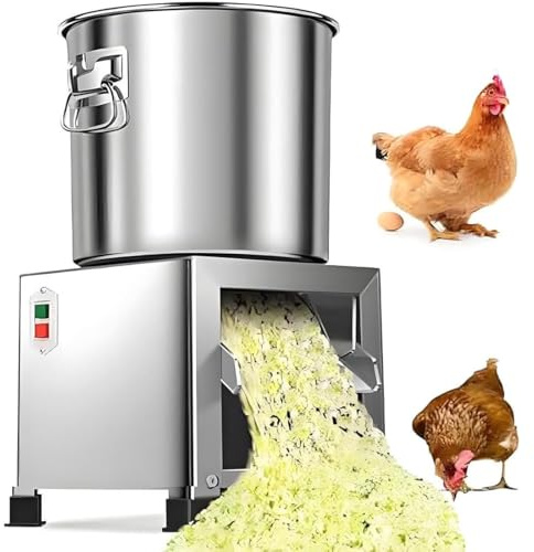 GJBMXSM Hachoir à Légumes électrique Professionnel à 4 Lames, Robot Culinaire Robuste, Broyeur en Acier Inoxydable De 1800 W, pour La Préparation D'aliments pour Volailles Et Animaux