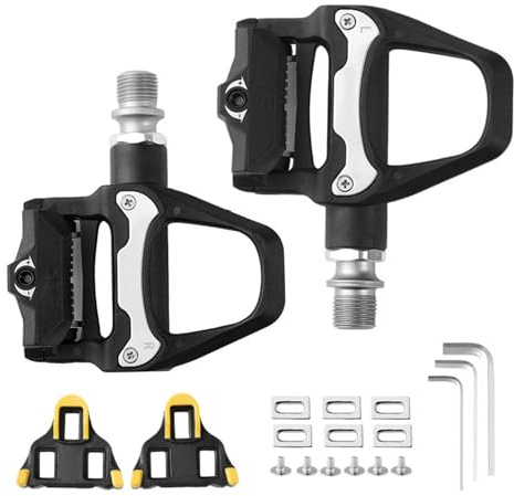 Haodream Rodamiento sellado, pedales de aleación de aluminio, pedales de plataforma anchos ajustables, bicicletas, pedal de clic con tacos, parte de bicicleta, pedales planos ajustables