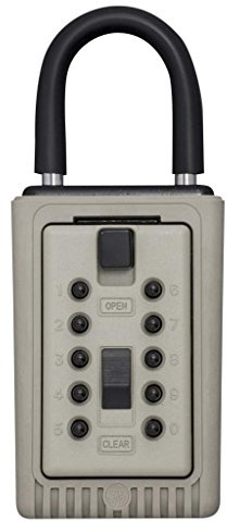 Kidde AccessPoint 001404 KeySafe 3-Key Portable Push Button Key Safe Box, Clay
