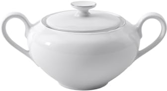 Villeroy & Boch Anmut Platinum No.1 Azucarero/Mermeladera para 6 Personas de 350 ml, Porcelana, Blanco, 17x15x22 cm