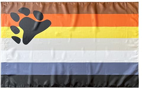 Durabol Bandera Oso Hermandad Argot Gay 150 x 90 cm Satén (Orgullo Gay LGBT Arcoiris)