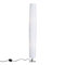 HOMCOM Lámpara de Pie Moderna para Dormitorio Comedor Salón (2 E27 Bombilla) Interruptor de y Bajo Consumo con Base de Acero Inoxidable 120 cm Blanco