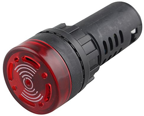 HALJIA AD16-22SM LED Buzzer Alarm Signal Indicator Light Flash Alertor DC24V 20MA 22 mm Dia