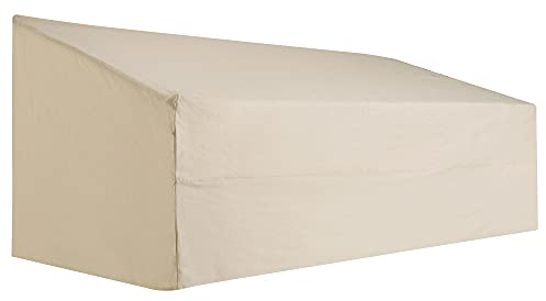 Outsunny Funda para Banco de Jardín 3-4 Plazas, Funda Sofá Exterior Impermeable, Tela Oxford 600D con Recubrimiento Resistente a los Rayos UV y al Polvo, 218x111x63/101 cm para Patio, Terraza, Beige