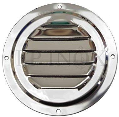 FP INOX Rejilla Inoxidable Redondo con mosquitera diámetro 102 mm Acero Inoxidable ventilación Ventilación