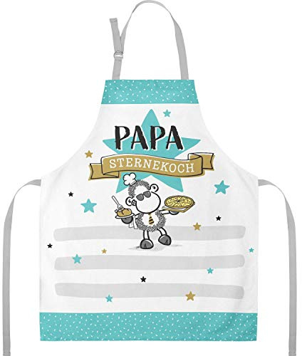 Sheepworld Schürze mit Spruch Papa | Kochschürze aus Baumwolle, 87 cm x 70 cm, Mehrfarbig | Geschenk Küche, Kochen, Freunde, Geburtstag | 47086