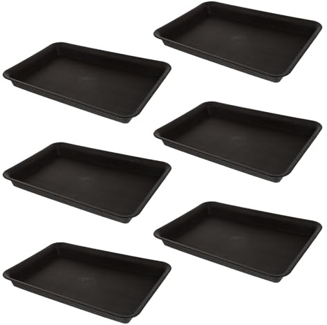 Happyyami Flowerpot Water Trays 10.24X7.09 Inch Plastic Plant Pot Plates Drip Trays for Indoor Outdoor Gardening Plant Protection and Easy Pot Movement