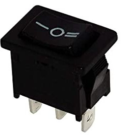 Interruttore Levetta Deviatore a Bilanciere singolo 3 posizioni ON/OFF/ON con posizione centrale sali scendi da incasso SPDT 6A contatti faston (senza ritorno al centro)