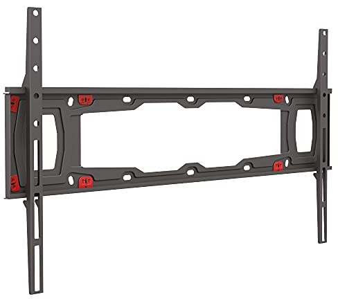 Barkan Support TV Mural pour écrans 29-75 Pouces, Fixe, cloisons sèches sans Perçage, Poids Max. 43Kg, Serrure Automatique brevetée, pour LED OLED LCD, jusqu'à VESA 600x400