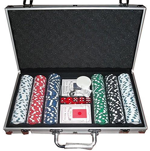Poker, Maletin Poker, Poker, 300 Fichas con Maletín de Aluminio, 2 Barajas de Cartas