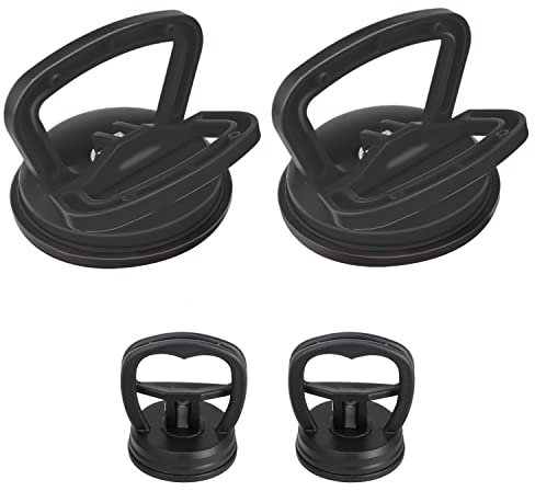 Ventosa Carrozzeria 4 Pezzi Set di Estrattori a Ventosa Auto Vetro di sollevamento per Piastrelle di Attrezzi per La Riparazione di Ammaccature Ventosa Dello Schermo (2 grande 2 piccolo)