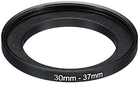 PATIKIL 30mm-37mm Metal Step Up Ring, Camera Lens Filter Adapter Ring Aluminum Filter Adapter Ring for Camera Lenses Hood, Black