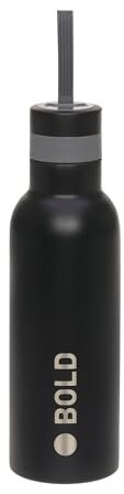 LÄSSIG Bold Kinder Trinkflasche 750 ml Edelstahl BPA-frei/School Bottle Stainless Steel Bold black
