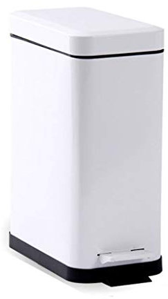 Pattumiera per Interni Pattumiera 5L 10L Pattumiera a Pedale Rettangolare Cucina per Uso Domestico Scatola portaoggetti per Carta straccia Bidone della Spazzatura Bianco (10L)