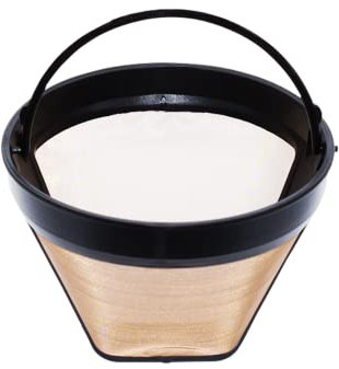 FINE P RTS Delonghi Coffee Filter Replacement - Delonghi 5513200149 Coffee Filter - Espresso Machine and Coffee Maker Compatible - Reusable Gold Filter - 1 Count