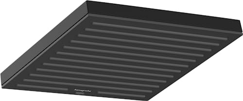 hansgrohe Pulsify E - wassersparende Kopfbrause (EcoSmart), Duschbrause (260 mm), Regendusche mit 1 Strahlart für Wand- oder Deckenmontage, Brausekopf mit Antikalk-Funktion, Mattschwarz, 24331670