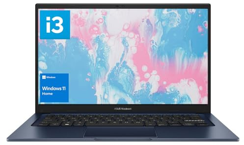 ASUS Vivobook Ordinateur portable, écran FHD de 14, i3-1215U, 16 Go de RAM, 1 To SSD, Wi-Fi 6, HDMI, webcam, pavé tactile, Windows 11 Home, bleu