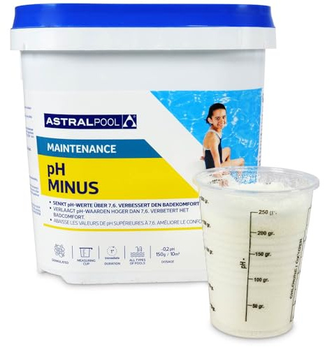 Astral Pool pH Minus Granulat 5 kg - Schnell wirkender pH-Senker für Pools und Whirlpools - Effektive Wasserpflege gegen Kalk und Hautreizungen