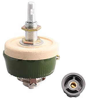 BKGWCSOR 25 W, 20 Ohm, drahtgewickelter Keramik-Potentiometer, Rheostat, Variabler Widerstand mit Knopf