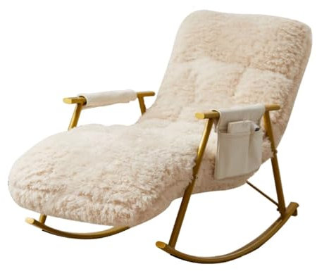 Glider, Verstellbarer Sessel Mit Hoher Rückenlehne, Liegestuhl, Schaukelstuhl, Wohnzimmer-akzentstuhl, Gepolsterter Sitz, Chaiselongue-stühle Für Das Home-office-arbeitszimmer, Für Wohnzimmer Und Schl