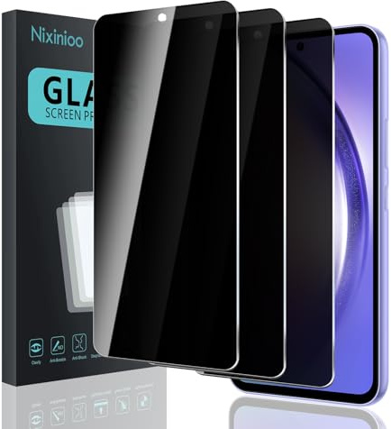 [3 Stück] Anti-Spy Schutzglas für Samsung Galaxy A54, 9H Härte Kratzfest Bläschenfrei Fingerabdruckfest, Sichtschutz Folie Anti-Spion für amsung Galaxy A54