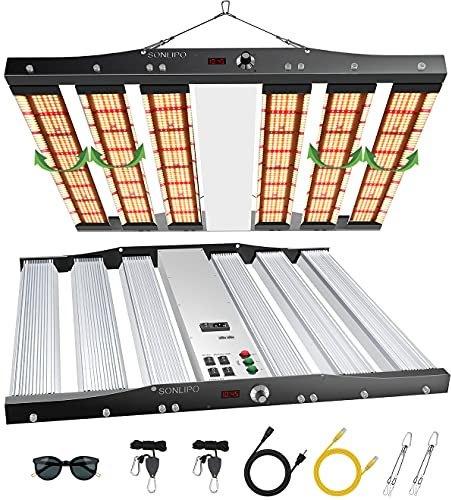 JideTech SPC4500 Lampe Led Horticole avec Dimmer, 450W Lampe de Culture Spectre Complet avec 2196pcs Sam-sung LED, pour 150x150cm Chambre Tente de Culture, Culture Indoor, Semis, légumes Et Fleurs