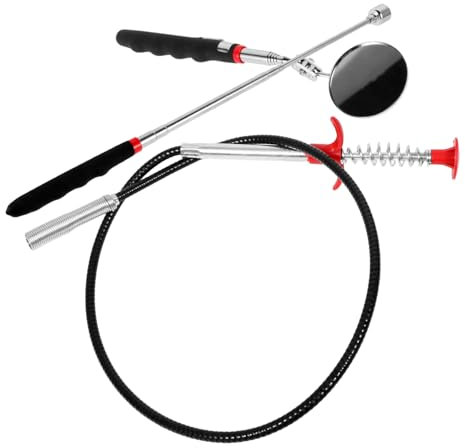 PLAFOPE 1satz Telescoping Inspection Mirror Mit Magnetischer Greifzange Teiliges Auto Inspektionswerkzeug Für Präzise Diagnosen Und Vielseitige Anwendungen
