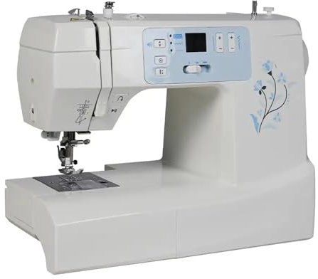 ZKLGS Máquina de Coser Máquina de Coser electrónica doméstica con overlock eléctrica Totalmente automática para Principiantes