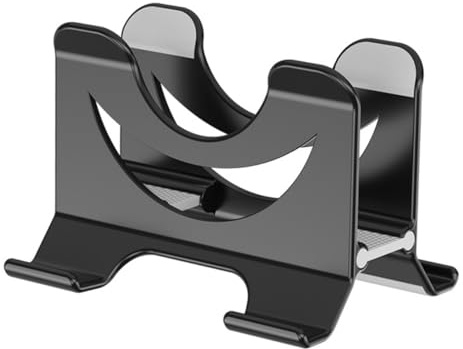 Operitacx Vertical Laptop Stand for Cooling and Ergonomic Use Black Compact Design for Desk Bed Use Lightweight and Material