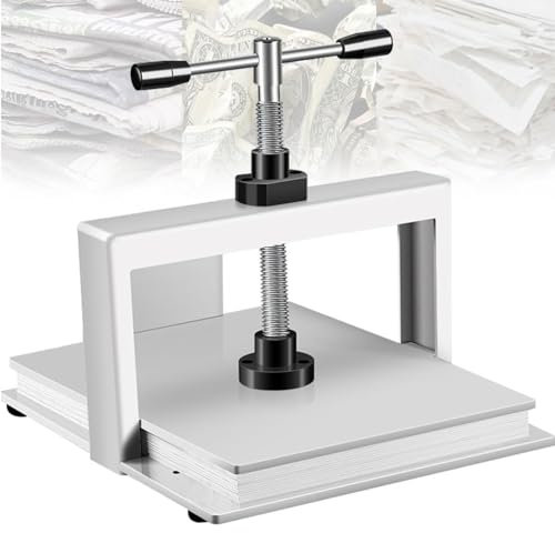 YXYLJOZ A4 A3 Flachbettpresse Manuelle Bindepresse Buchglättungs- und Rillmaschine 3306 lb 1500 kg Druck zum Glätten von Belegbüchern A3 A4