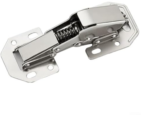 4 Pack Soft Close Hinges, Stainless Steel Hinges Soft Closing Mechanism for Surface Mount Kitchen Cabinet Door Hinge