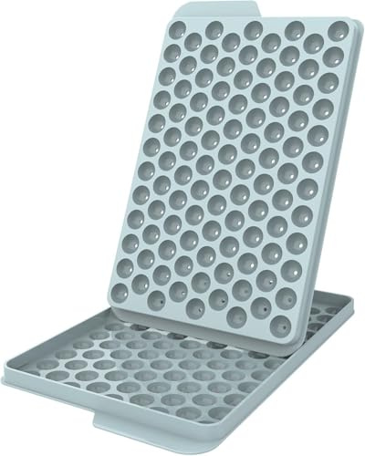 Mini Ice Cube Trays, Small Tiny Round Pebble Crushed Nugget Ice Trays for Freezer with Lid - Chilling Drinks Coffee Juice