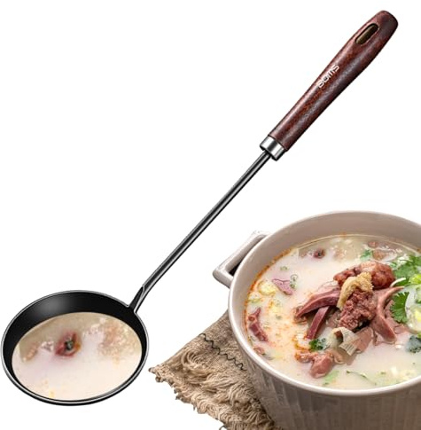 Renchey Cuchara Para Sopa - Cucharón Antiadherente para Wok | Utensilio de Cocina Reutilizable para Servir Comida en Hogar y Restaurante