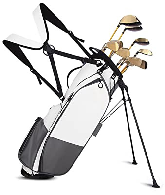 Golfbag, golfbag for män, 5-vägsavdelare och lätt, bekväm tillgänglig(Grey)