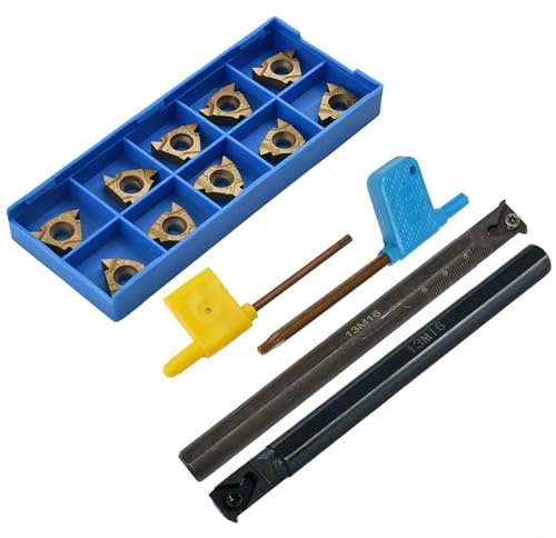 TONIXY Drehmeißel 5/8 Zoll SNR0013M16 SNL0013M16 Außen- und Innengewindebohrstangen-Set für Edelstahl- und Stahlteile