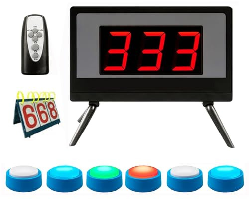 Esquema inalámbrico de pulsadores para concursos, Set de pulsadores inalámbricos para Juegos, con Control Remoto, Ideal para competiciones, Fiestas y Aprendizaje Interactivo.(6 Group)
