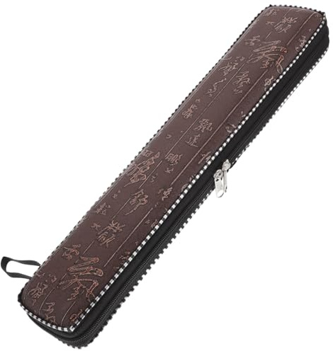 Ciieeo Flute Case Carrying Bag Waterproof Pu Leather Bamboo Flute Storage Case with Strap Lightweight Instrument Bag for Personal Practice and Orchestras Portable Random Color