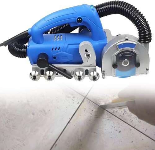 Dammfri Kakelfogrengöringsmaskin,1200w Elektrisk Fogborttagare Med Automatiskt Indragande Blad Och 4-Hjuls Slät Styrning,9000 Rpm,Justerbart Djup,För Duschgolv Och Vardagsrumskakel standard+Q5